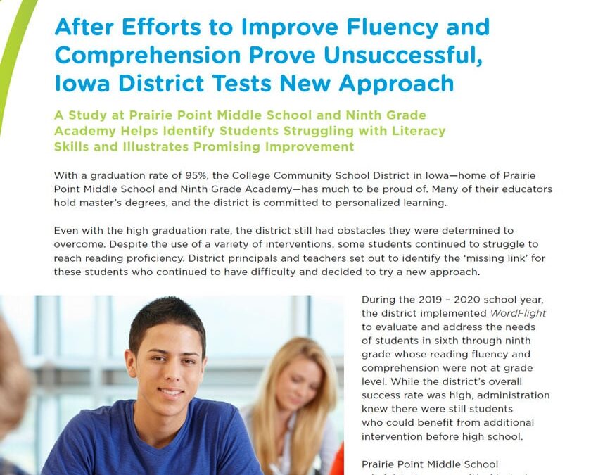 After Efforts to Improve Fluency and Comprehension Prove Unsuccessful, Iowa District Tests New Approach