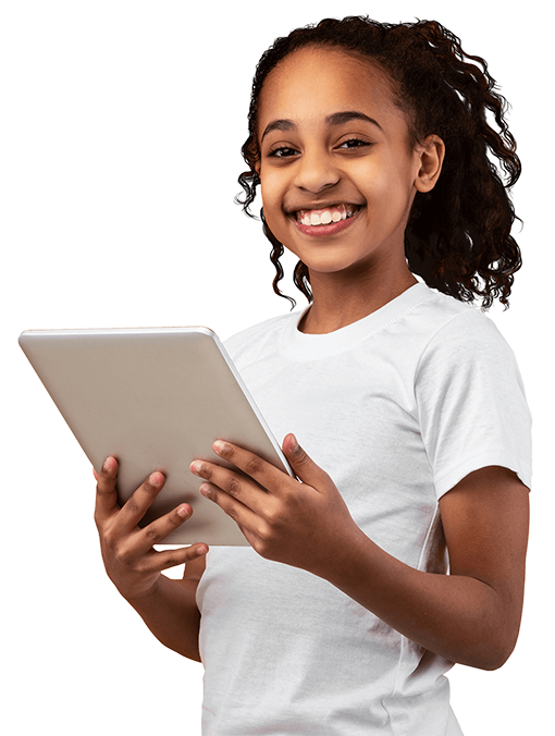 Girl on isolated background